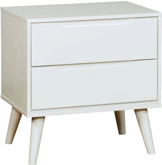Furniture of America® Lennart II White Nightstand-0