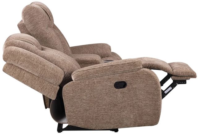 Parker House® Bruno Plush Tobacco Manual Reclining Console Loveseat-2