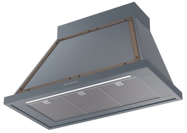 Ilve® Nostalgie II Noblesse 40'' Blue Gray Wall Mounted Range Hood with Burnished Trim-1