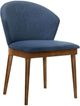 Armen Living Westmont and Juno 5-Piece Blue/Walnut Dining Set-3