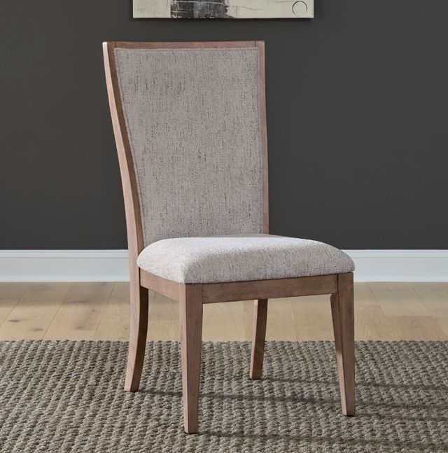Liberty Furniture Haven Hills Camel Beige/Sand Dining Upholstered Dining Side Chair-1