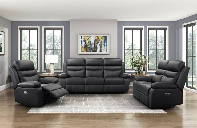 Homelegance® Hancock Black Power Recliner-1