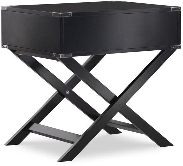 Linon Peggy Black X Base Accent Table-1