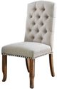 Furniture of America® Gianna 2-Piece Ivory/Rustic Pine Dining Side Chair Set-3