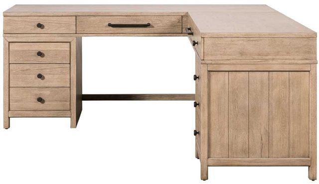 Liberty Furniture Proximity Place Barley Buff L Shaped Desk-2