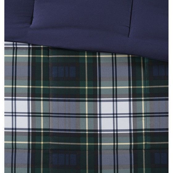 Olliix by Madison Park Essentials Parkston Navy King/California King Microfiber Printed Comforter Mini Set-1