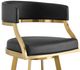 Armen Living Saturn Black/Gold Bar Stool-3