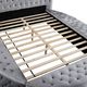 Furniture of America® Sansom Gray Queen Upholstered Platform Bed-3