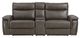Homelegance® Maroni Dark Brown Double Power Reclining Loveseat with Center Console and Power Headrests-1