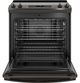GE® 30" Slide In Electric Convection Range-Black Stainless-1
