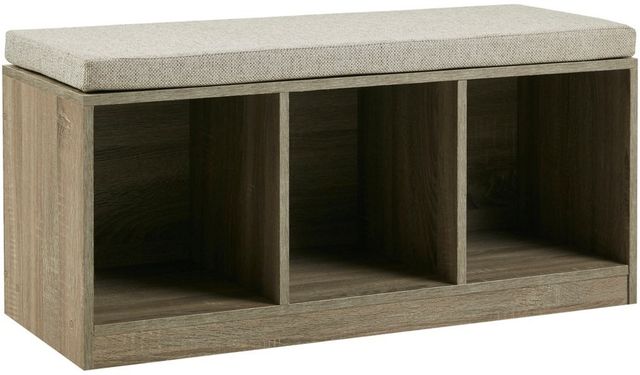 Olliix by 510 Design Zeus Gray Cube Organizer Storage Bench-1