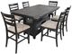 Jofran Inc. Altamonte 7-Piece Dark Charcoal/Gray 42" High-Low Rectangle Dining Set-0