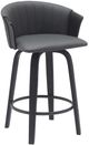 Armen Living Diana Gray/Black Swivel Counter Stool-0