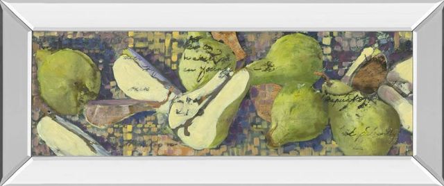 Classy Art Sparkling Pears I by Silvia Rutlege Mirror Framed Wall Art-0