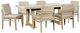 Bassett Mirror Trifecta Beige Dining Table-4