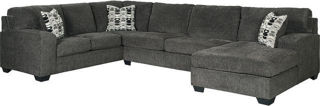 Signature Design by Ashley® Ballinasloe 4-Piece Smoke Sectional with Ottoman-1
