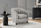 Monarch Specialties Inc. Silver 31" Curved Barrel-Back Accent Chair with Wood Legs-1