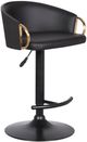 Armen Living Solstice Black Adjustable Height Stool-0
