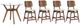 New Classic® Home Furnishings Oscar 5-Piece Clear/Natural/Walnut Counter Table Set-0