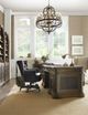 Hooker® Furniture Hill Country Anthracite Black/Saddle Brown Executive Desk-1