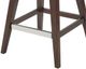 Olliix by Madison Park Camel/Brown Hancock High Wing Back Button Tufted Upholstered 32" Swivel Bar Stool-4