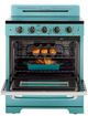 Unique® Appliances Classic Retro 30" Ocean Mist Turquoise Freestanding Electric Range-2