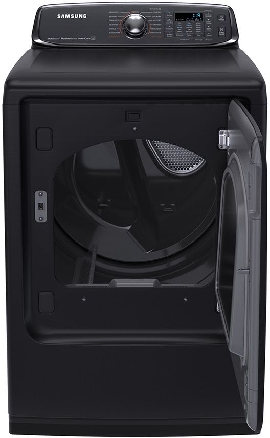 Samsung 7.4 Cu. Ft. Fingerprint Resistant Black Stainless Steel Front Load Gas Dryer-1