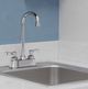 Elkay Chrome 4" Centerset Exposed Deck Faucet with 5" Gooseneck Spout and 2" Lever Handles-1