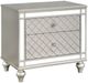 Crown Mark Cristian Champagne 2-Drawer Nightstand-0