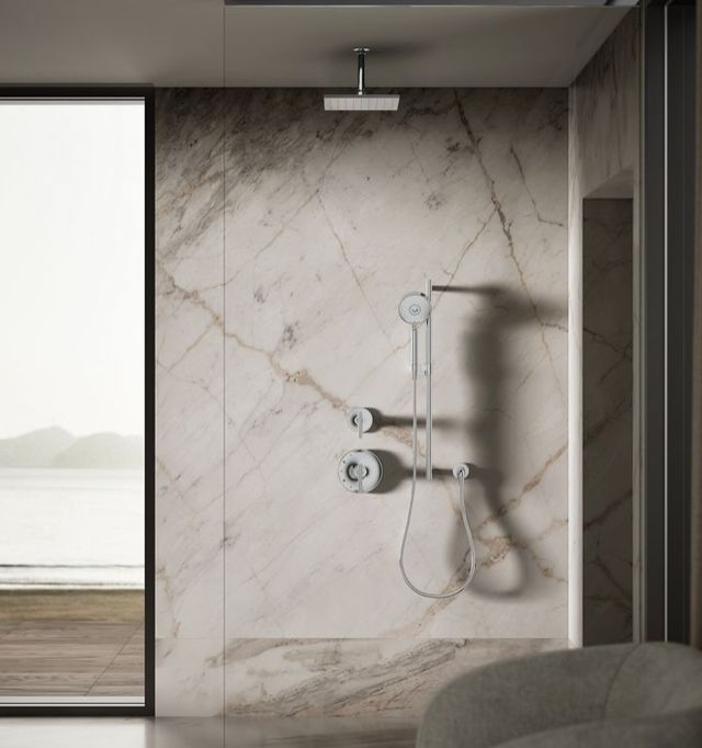 KOHLER® Contemporary Polished Chrome 2.5 GPM Square 10" Single-Function Rainhead-2