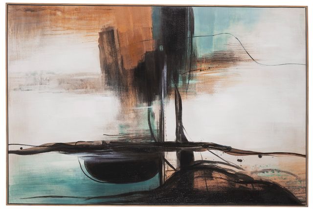 Signature Design by Ashley® Brunonia Black/Orange Wall Art-0