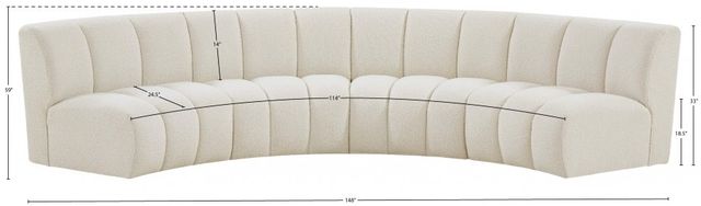 Meridian Furniture Infinity 4-Piece Cream Modular Sectional-2