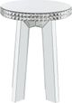 ACME Furniture Lotus Mirrored End Table with Faux Crystal Accents-1