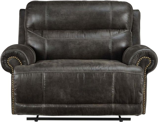 Signature Design by Ashley® Grearview Charcoal Wide Seat Power Recliner-1