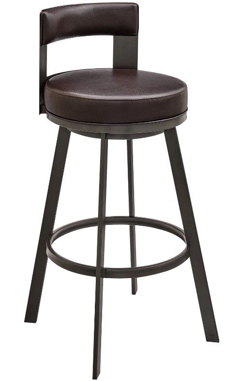 Armen Living Flynn Chocolate/Java 26'' Barstool