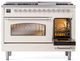 Ilve® Nostalgie II Series 48" Antique White Pro Style Dual Fuel Range-4