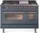 Ilve® Nostalgie II Series 48" Blue Grey Pro Style Dual Fuel Range-0