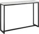 Magnussen Home® Torin White Marble Sofa Table with Matte Black Base-0