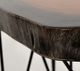 International Furniture Direct Parota Epoxy Stained Brown Sofa Table with Black Base-4