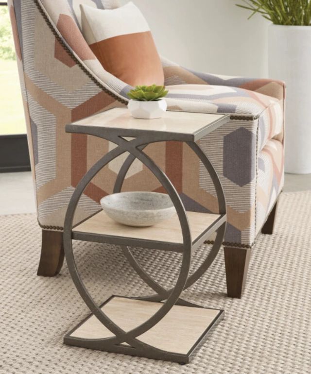 American Drew® Windover Unison Light Brown Accent Table with Black Base-1