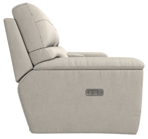 La-Z-Boy® Ava Ivory Power Reclining Loveseat with Console and Headrest-2