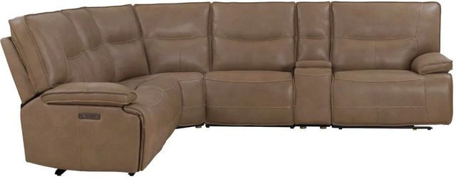Parker House® Gladiator 6-Piece Genova Mocha Power Reclining L-Shape Sectional-3