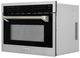 ZLINE Autograph Edition 24" 1.6 Cu. Ft. Stainless Steel Built-in Convection Microwave Oven with Polished Nickel Helix Handle-2