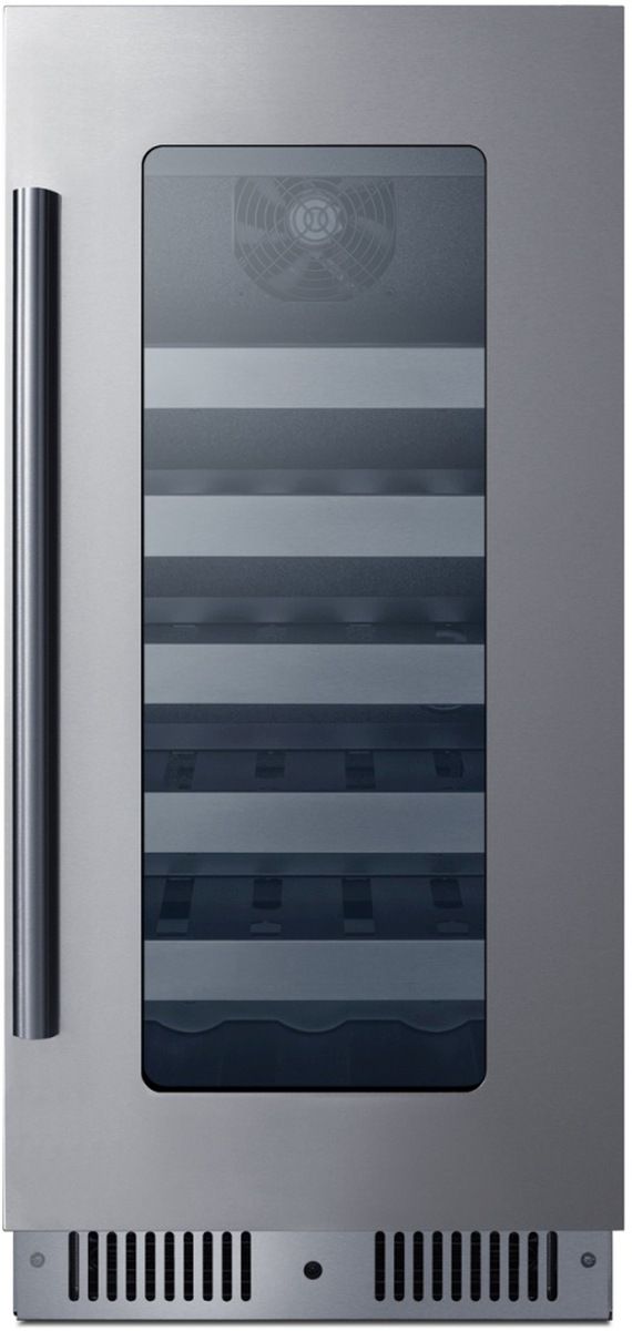 Summit® 15" Stainless Steel Built-In Wine Cooler-0