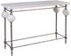 Butler Specialty Company Amadeo White Stone Top Console Table with Silver Metal Base-0