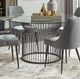 Coaster® Granvia Glass Top Dining Table with Gunmetal Base-2