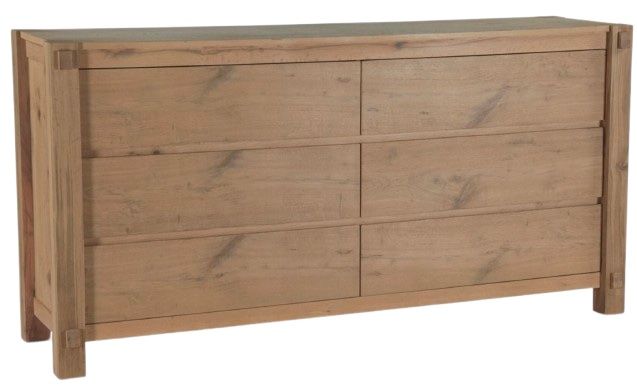 Home Trends & Design Flagstaff Natural Distressed Oak Dresser-0