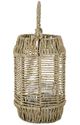 A & B Home Kira Brown Seagrass Rope Wrapped Lantern with Handle-1