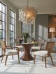 Lexington Home La Costa Cabrillo Clear Top 54" Dining Table with Brown Base-1
