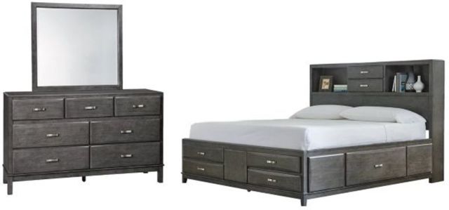 Signature Design by Ashley® Caitbrook 3-Piece Gray Queen Storage Bed Set-0